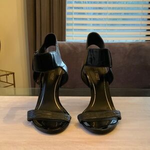 Nine West, size 6.5 black heel sandals